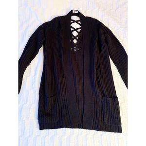 Black cardigan